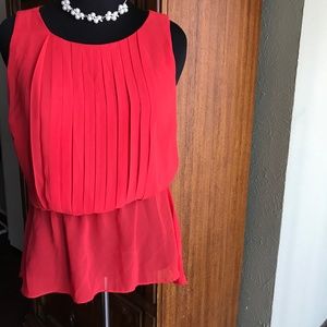RED BISOU PEPLUM TOP!